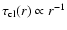 $\tau_{{\rm cl}}(r)\propto r^{-1}$