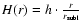 $H(r) = h \cdot \frac{r}{r_{\rm subl}}$