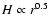 $H \propto r^{0.5}$