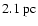 $2.1~{\rm pc}$