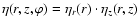 $\eta(r,z,\varphi)=\eta_r(r)\cdot\eta_z(r,z)$