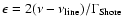 $\epsilon = 2(\nu - \nu_{\rm {line}})/\Gamma_{\rm {Shore}}$