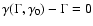 $\gamma(\Gamma,\gamma_0)-\Gamma=0$
