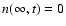 $n(\infty,t)= 0$