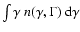 $\int\gamma~ n(\gamma,\Gamma)~{\rm d}\gamma$