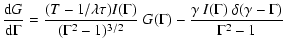 $\displaystyle %
{{\rm d} G \over {\rm d}\Gamma} = {(T -1/\lambda \tau) I(\Gamma...
...{3/2}}~ G(\Gamma )
-{\gamma~ I(\Gamma)~ \delta(\gamma-\Gamma)
\over \Gamma^2-1}$