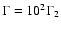 $\Gamma=10^2 \Gamma_2$