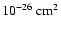 $10^{-26}~{\rm cm^2}$
