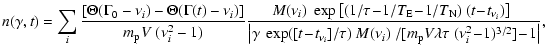 $\displaystyle %
n(\gamma,t)= \sum_i {\left[\Theta(\Gamma_0-\nu_i)-\Theta(\Gamma...
...u_i)~ /[m_{\rm p} V
\lambda\tau ~(\nu_i^{2} \!-\! 1)^{3/2}]}\!-\!1\right\vert},$