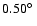 $0.50\hbox{$^\circ$ }$