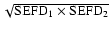 $\sqrt{{\rm SEFD}_1\times {\rm SEFD}_2}$