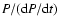 $P/({\rm d}P/%
{\rm d}t)$