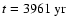 $t=3961~{\rm yr}$