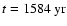 $t=1584~{\rm yr}$