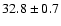 $32.8
\pm 0.7$