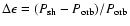 $\Delta \epsilon = (P_{\rm sh} -
P_{\rm orb})/P_{\rm orb}$
