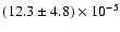 $(12.3\pm4.8) \times 10^{-5}$