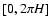 $[0,2\pi H]$