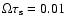 $\Omega \tau _{\rm s}=0.01$