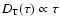 $D_{\rm T}(\tau) \propto
\tau$