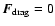 $ {{\vec{F}_{\rm drag}}}=0$