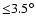 ${\leq} 3.5^\circ$