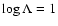 $\log\Lambda = 1$
