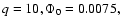 $q=10, \Phi _0=0.0075,$