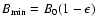 $B_{{\rm min}}=B_{0}(1-\epsilon)$