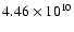 $4.46\times{10^{10}}$