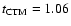 $t_{{\rm CTM}}
=1.06$