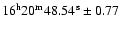 $\rm 16^h 20^m 48.54^s\pm0.77$