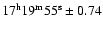 $\rm 17^h 19^m 55^s\pm0.74$
