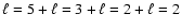 $\ell=5 + \ell=3 + \ell=2 + \ell=2$