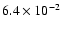 $6.4\times10^{-2}$