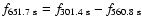 $f_{651.7~\rm s}= f_{301.4~\rm s}
-f_{560.8~\rm s}$