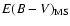 $E(B-V)_{\rm MS}$