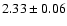 $2.33\pm0.06$