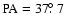 $\rm PA= 37\hbox{$.\!\!^\circ$ }7$