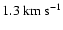 $1.3\rm {~ km~ s^{-1}}$