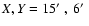 $X,Y= 15\hbox{$^\prime$ },~ 6\hbox{$^\prime$ }$