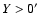 $Y> 0\hbox{$^\prime$ }$