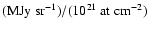 $\rm (MJy~ sr^{-1}) / (10^{21}~ at~ cm^{-2})$