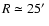 $R\simeq 25\hbox {$^\prime $ }$
