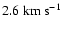 $2.6\rm {~ km~ s^{-1}}$
