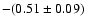 $-(0.51 \pm 0.09)$
