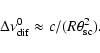 \begin{displaymath}%
\Delta\nu^0_{{\rm dif}}\approx c/(R\theta_{\rm sc}^2).
\end{displaymath}