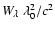 $\ensuremath{W_\lambda~\lambda_0^2/c^2} $
