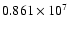 $0.861\times10^7$