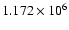 $1.172\times10^6$
